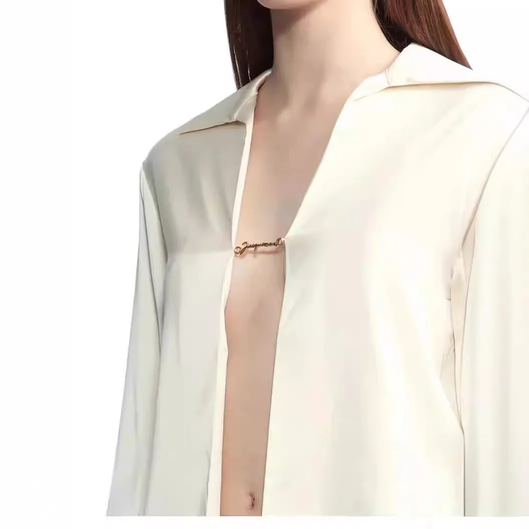 

Lapel cardigan shirt spring summer new fashion sexy slim top woman camisa polo