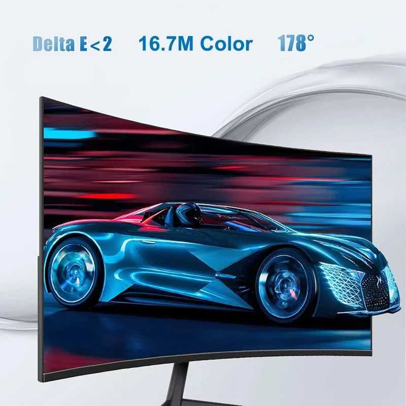 24 Inch Curved 75Hz Monitor Gaming VA FHD 1080P Computer Display 2800R HDMI/VGA DCR Eye Protect VESA 100*100 2ms Response