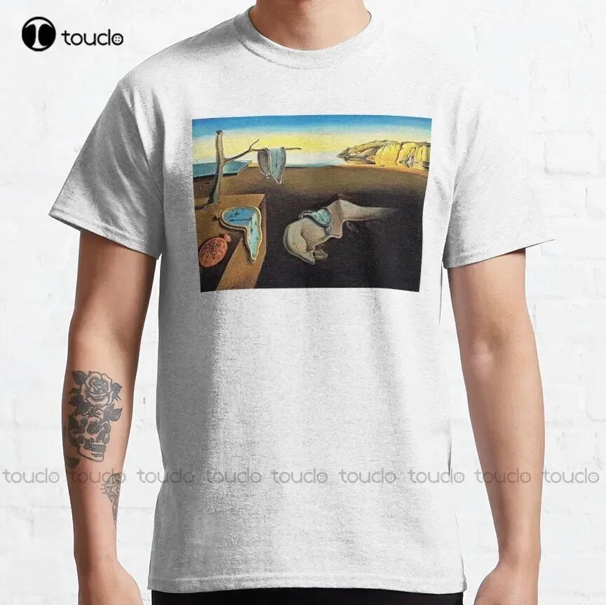 Dali Salvador Dali La persistance de la mémoire 1931. T-shirt classique noir, personnalisé, pour adultes et adolescents, unisexe, à la mode, drôle, Xs-5Xl
