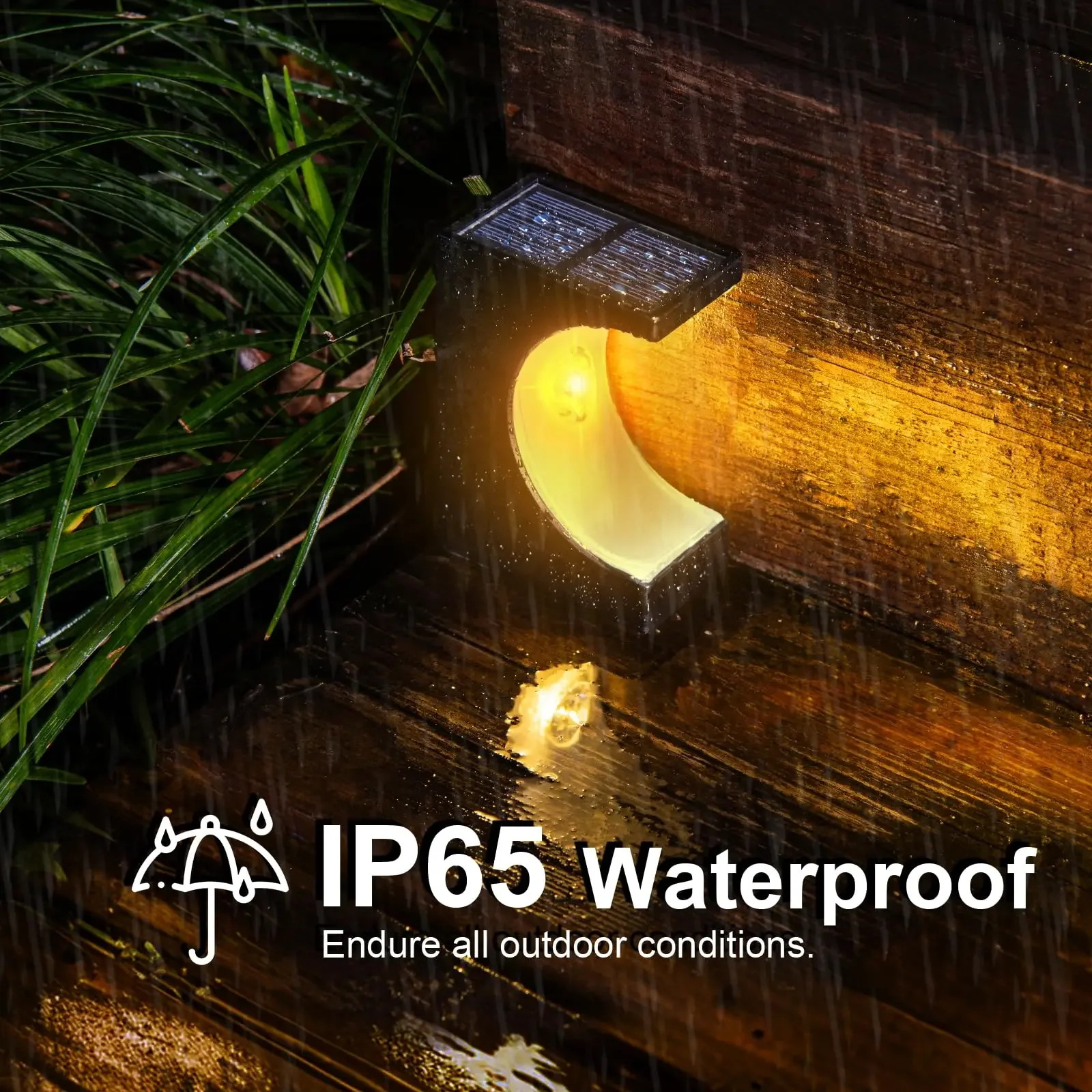 4 Buah Lampu Tangga Tenaga Surya LED Lampu Taman Tenaga Surya Dekorasi untuk Pagar Halaman Belakang Teras Depan Balkon