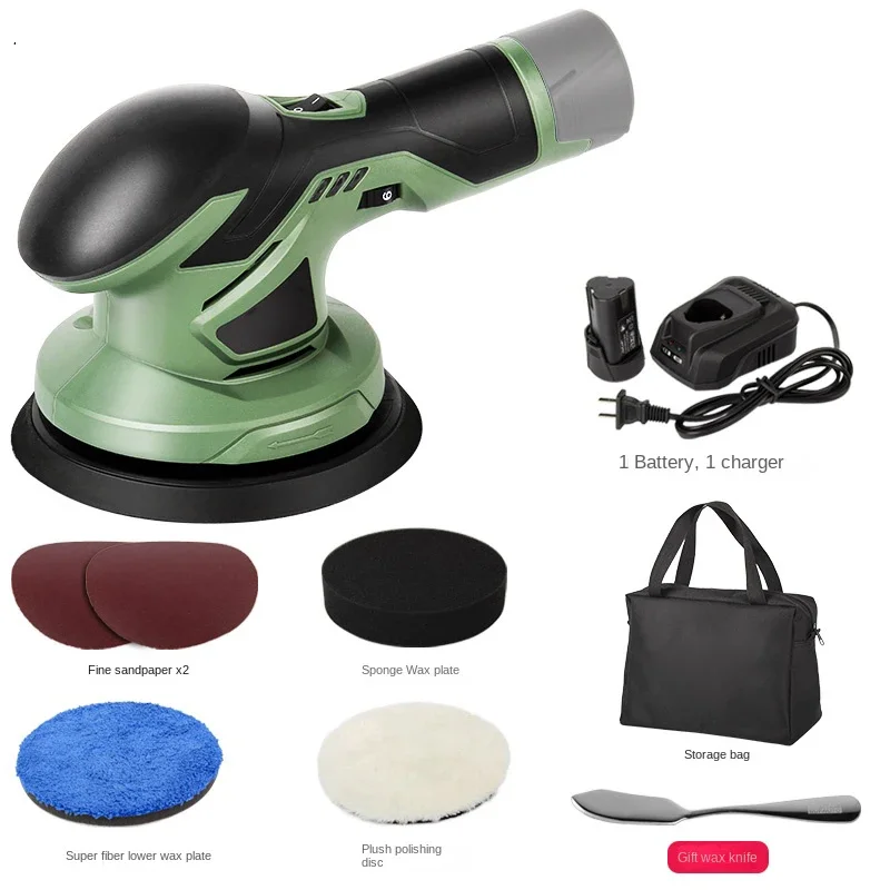 Wireless Waxing Machine, Lithium Battery DA Charging, Car Floor Small Electric Polishing Car Beauty