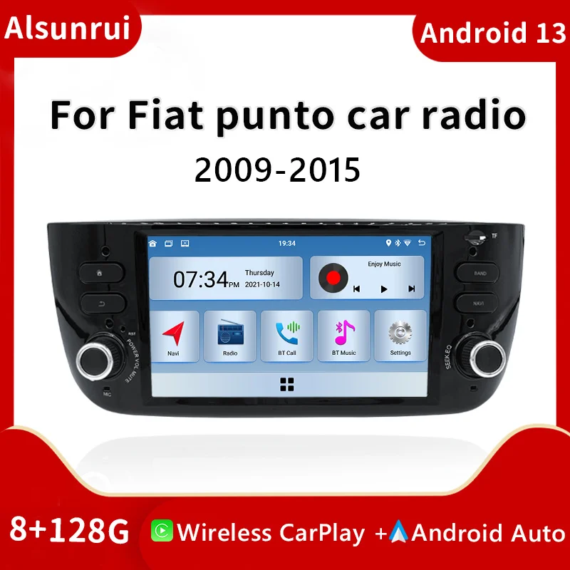 

6.2''radio Android 13 Car Radio For Fiat/Linea/Punto evo 2012-2015 Multimedia GPS Navigation Stereo Audio Head Unit 4G Carplay