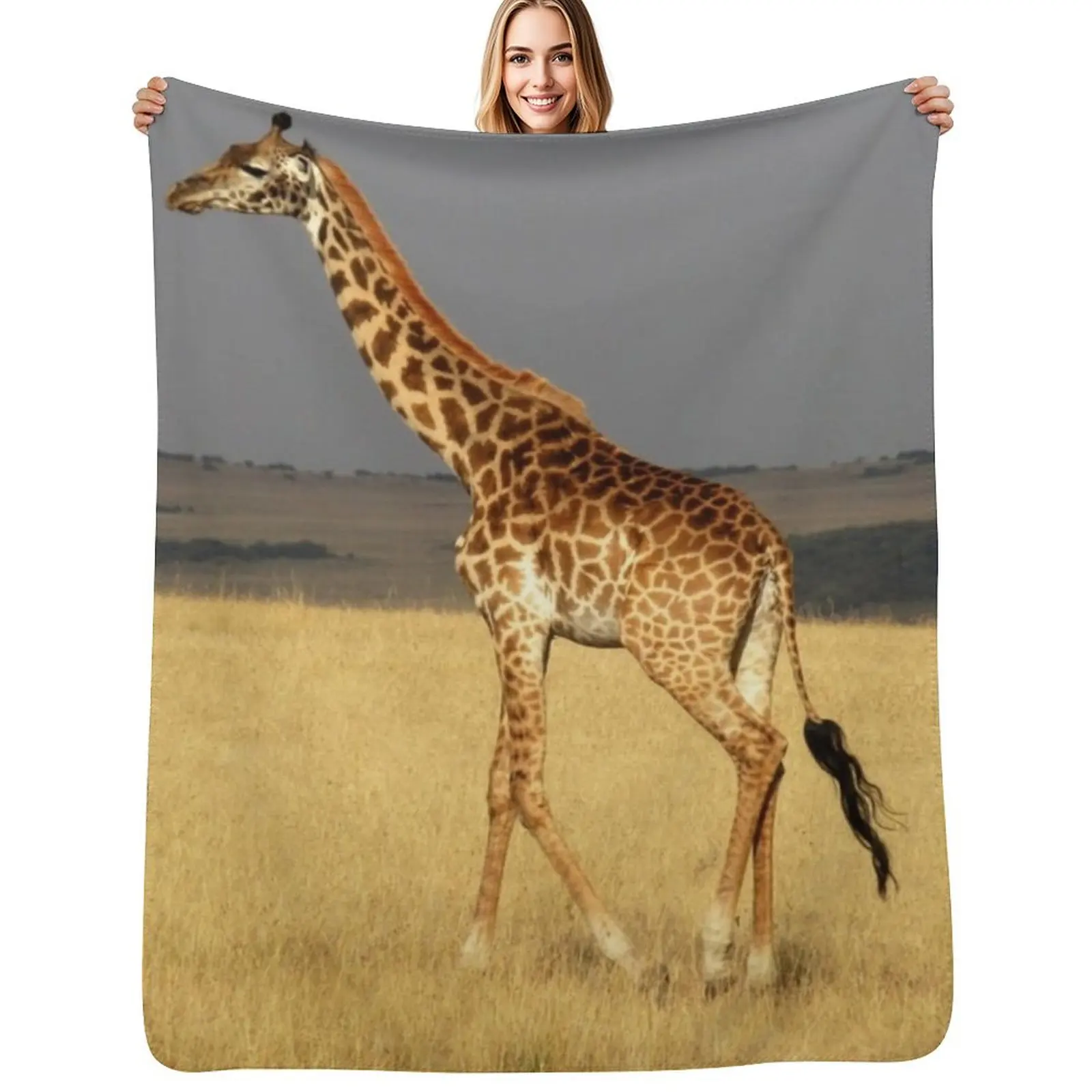 

Giraffe full body Africa African Animals Throw Blanket Blankets For Baby Luxury Thicken Sleeping Bag Flannels Blankets