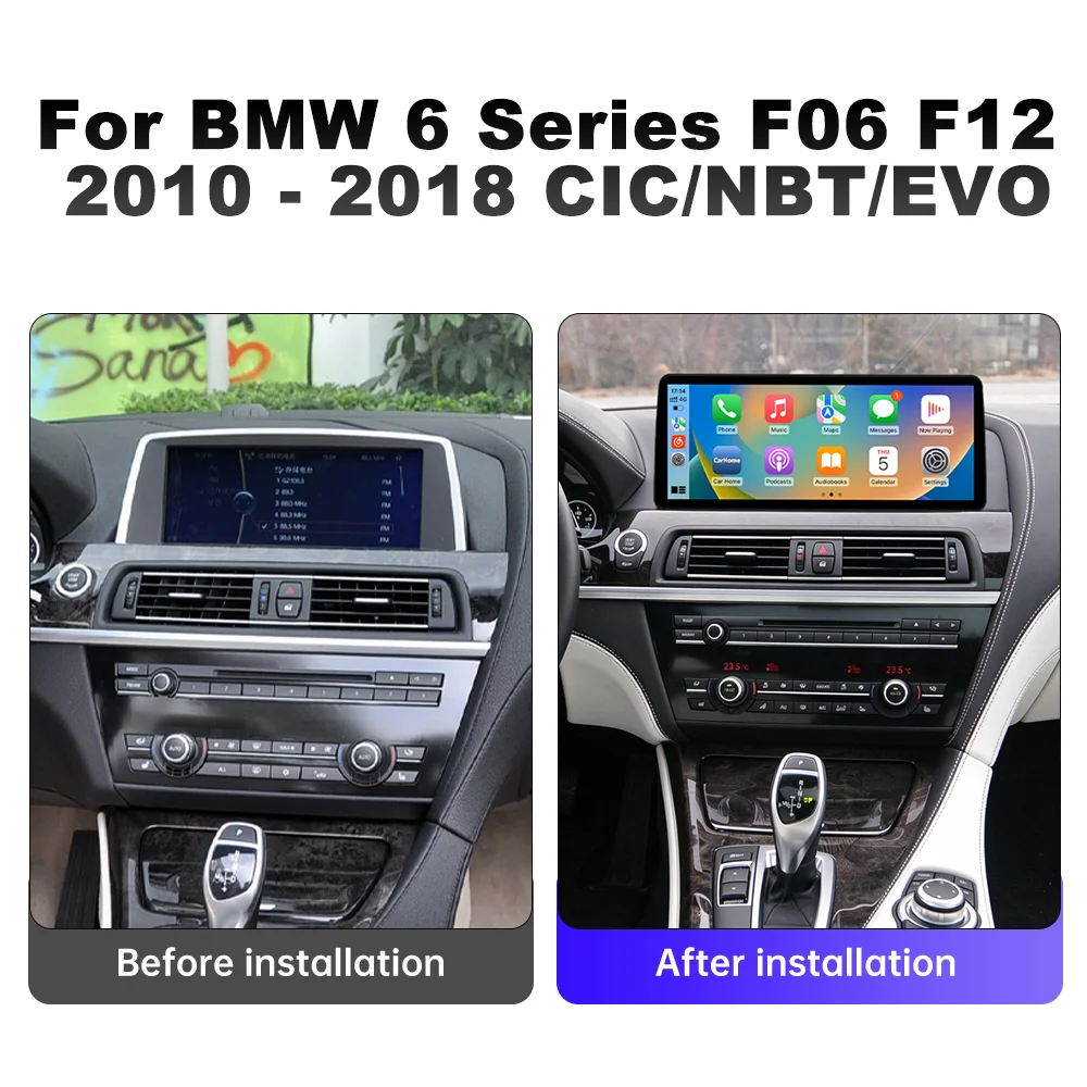 12.3 Inch Navi for BMW 6 Series F06 F12 2010-2017 Car Radio Android 16 Multimedia Video Player HD Touch Screen Wireless Carplay