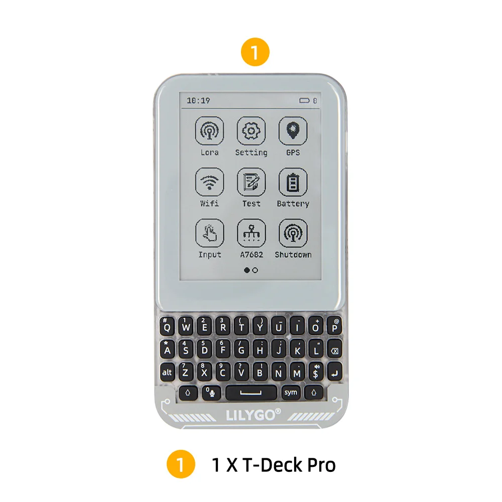 LILYGO® T-Deck Pro ESP32-S3 Ontwikkelingsraad 4G/PCM5102/LoRa/GPS E-Papier Touchscreen QWIIC Interface IoT Communicatie-apparaat