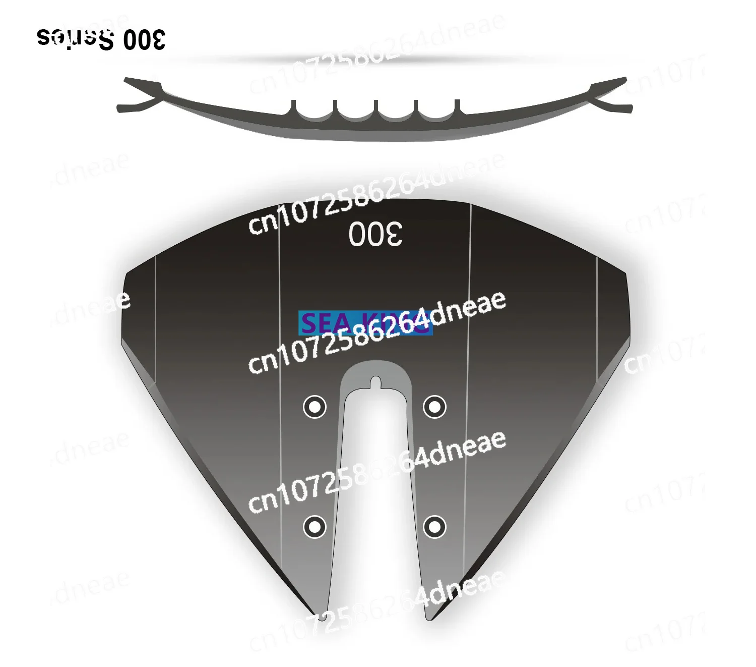 Marine Boat Hydrofoil Stabilizer for Outboards Stern Drives 30-300 Engine 1Set