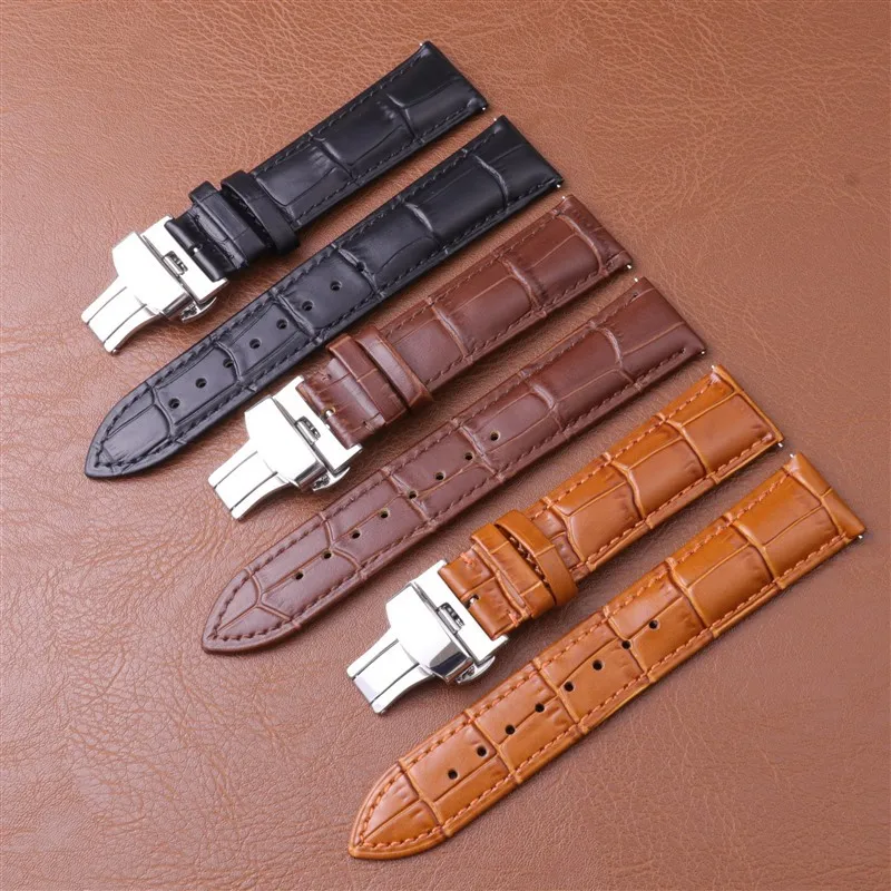 

18mm 19mm 20mm 21mm 22mm 24mm Quick Release Bamboo Pattern Leather Watch Strap for Universal Waterproof Watch Band Accessories