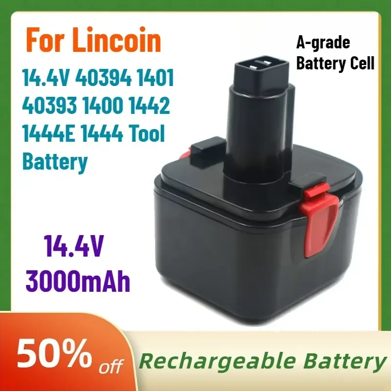 

14.4V 3000mAh Rechargeable Batteries for Lincoin 14.4V 40394 1401 40393 1400 1442 1444E 1444 Tool Battery A-grade Battery