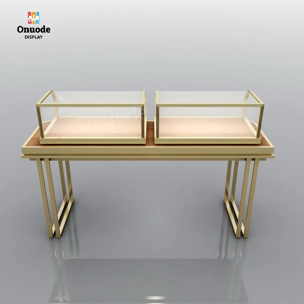 Custom.Customizable Light Luxury Glass Jewelry Display Furniture LED Interior Store Decoration for Jewelry Store