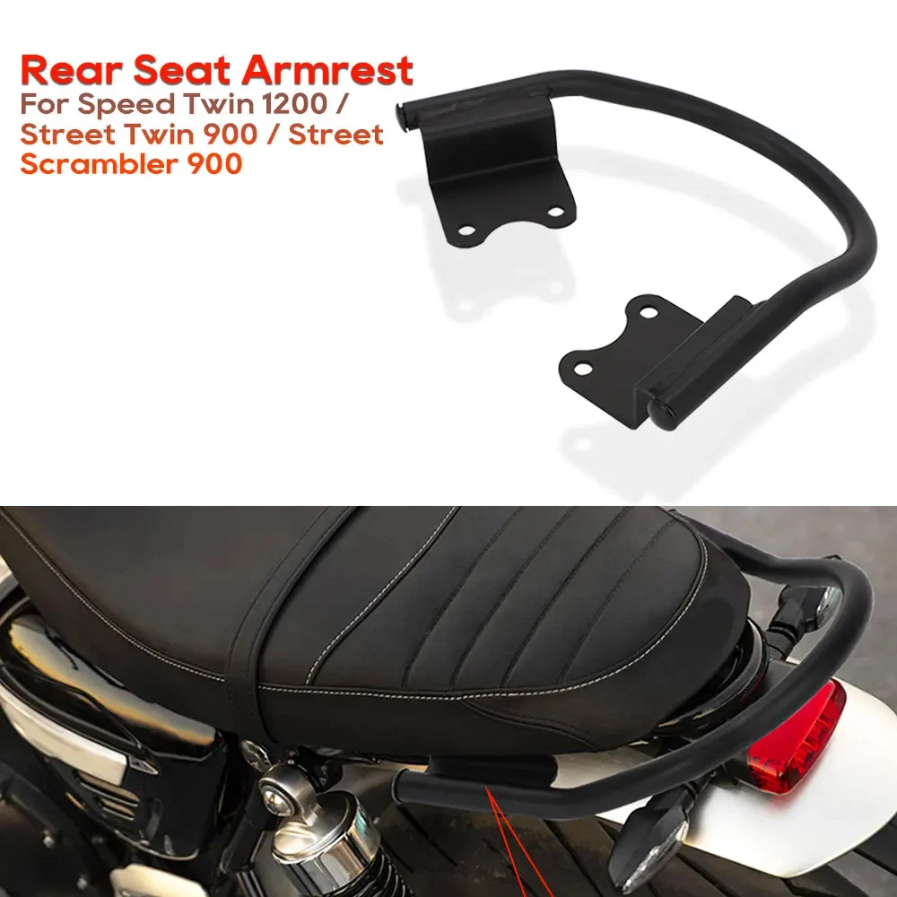 Motocicleta Passageiro Grab Bar Handle, Punho do braço do assento traseiro, Cremalheira de bagagem para velocidade Twin 1200 Street Scrambler 900