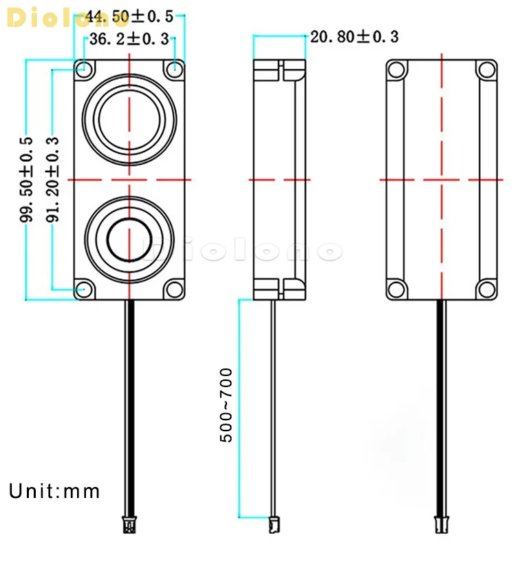 2 pz 4 Ohm 5W 10045 Box Audio altoparlante portatile LED TV Computer lettore LCD diaframma altoparlante basso fai da te per Home Theater