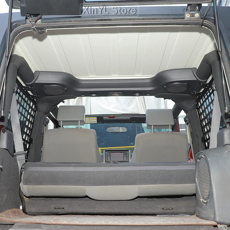 1Pair Car Rear Cargo Side Extension Rack For Jeep Wrangler JK 2-Door 2007-2010 Car Trunk Window Shelf Storage Bracket