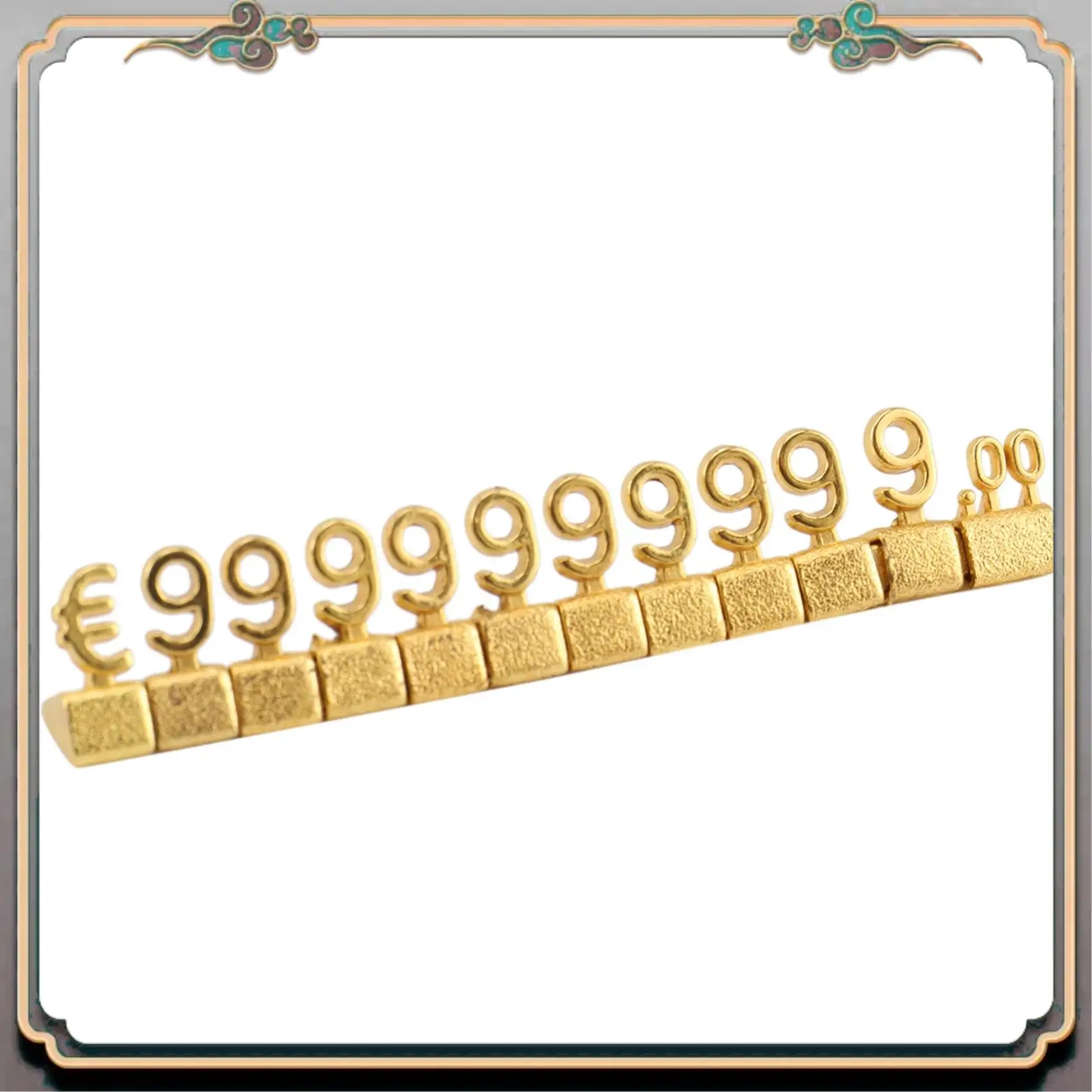 A46M-20 conjuntos de prateleiras de metal 3d preço ajustável kit quadrado para exibição de loja jóias relógio loja escritório exibição preço etiqueta ouro