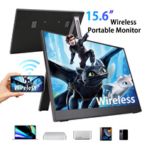 15.6 inch Wireless Portable Monitor 1080P with HDMI USB-C Gaming Screen Extended Display for PC Laptop Mac Switch Xbox PS4/5