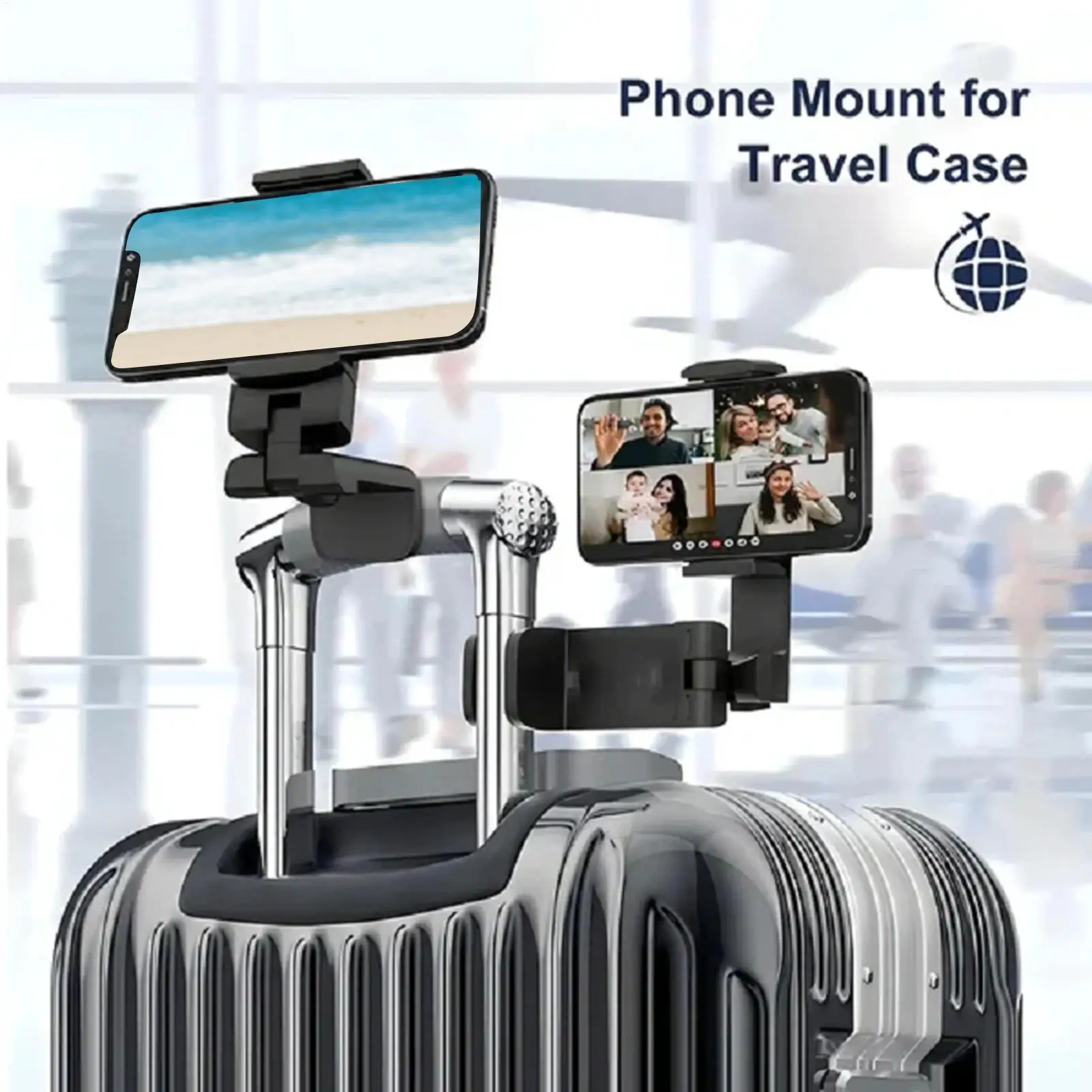 

Airplane Phone Holder Portable Travel Stand Desk Flight Foldable Adjustable Rotatable Selfie Holding Train Seat Stand Support
