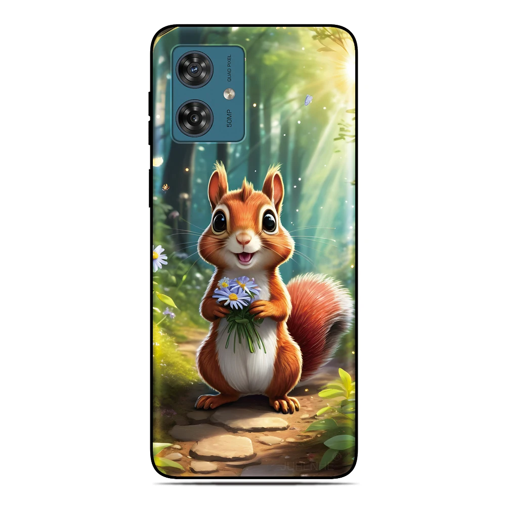 Leuke Eekhoorn Back Cover Voor Oukitel C68 C69 C1 C2 C3 C65 C62 C61 C58 P1 Pro C53 C51 C50 C36 Cubot X100 Note 60 Max 5 Telefoon Case