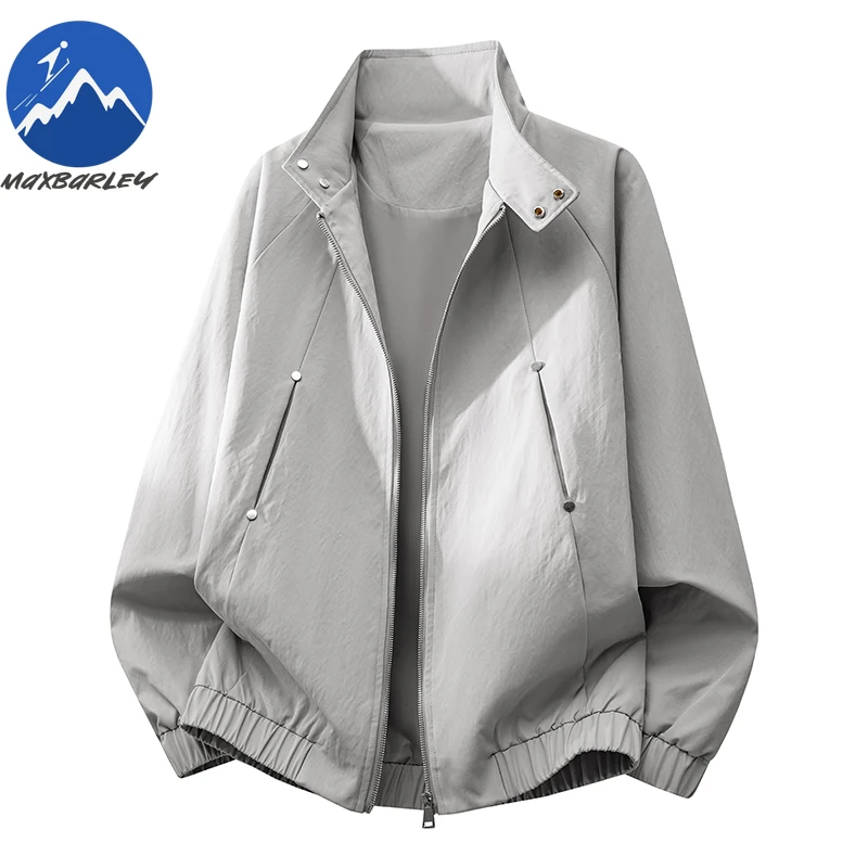 

Maxbarley Mens Spring Windbreaker Jacket Lightweight Windproof Waterproof Outdoor Hiking Casual Coat Windbreaker