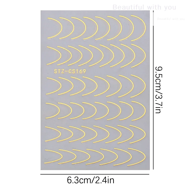 6 pezzi 5D strass oro argento modello irregolare adesivo per unghie design semplice adesivo cursore decorazione per unghie decalcomanie forniture