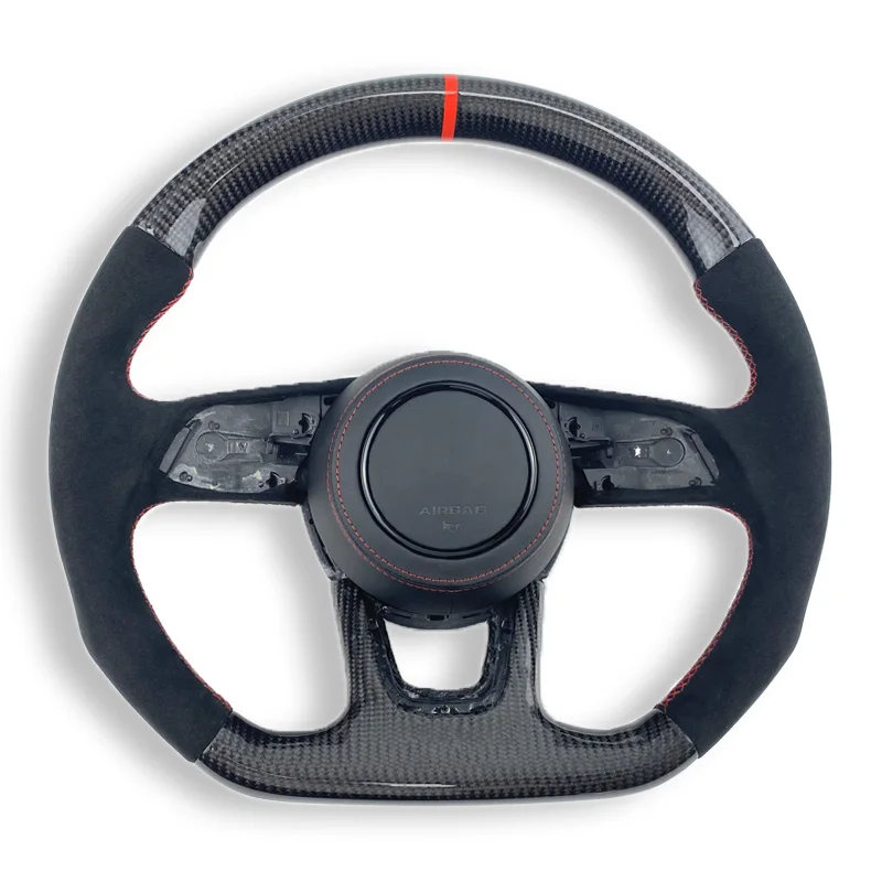 

Пользовательские аксессуары для интерьера из углеродного волокна, руль из настоящего углеродного волокна A4 b7 S4 b8 RS4 b9