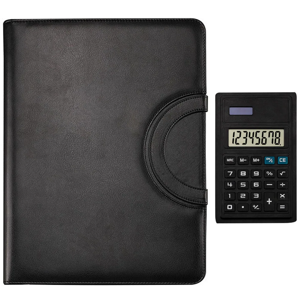 

PU Portfolio Binder Zipper Paper Storage Multifunctional Travel Folder Easy Clean Business Case Office Supplies