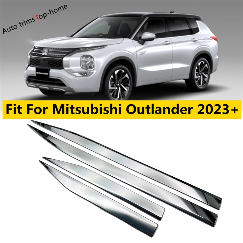 

ABS Chrome Side Door Body Decoration Strips Streamer Protector Cover Trim Fit For Mitsubishi Outlander 2023 + Car Accessories