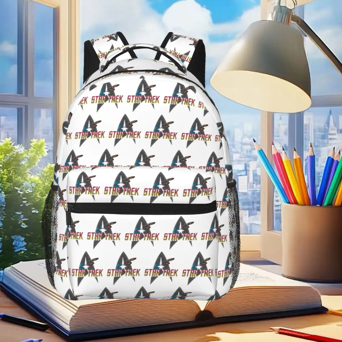 Star Treks Science Fiction TV Series Backpack Student Boys Girls BookBag Kids School Bag Computer Shoulder Bags for Men Women