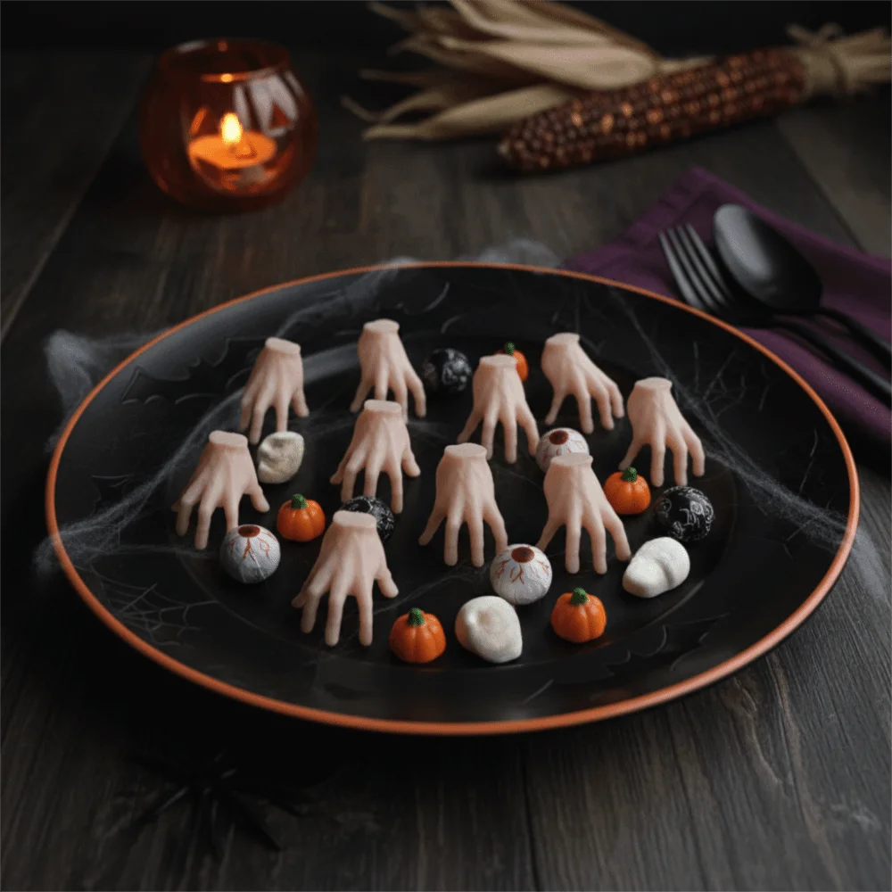 15 Piece Simulated Halloween Mini Hand Grasping Posture Flesh-colored Mini Hands Model Plastic Mini Hand Part Ornament Desktop