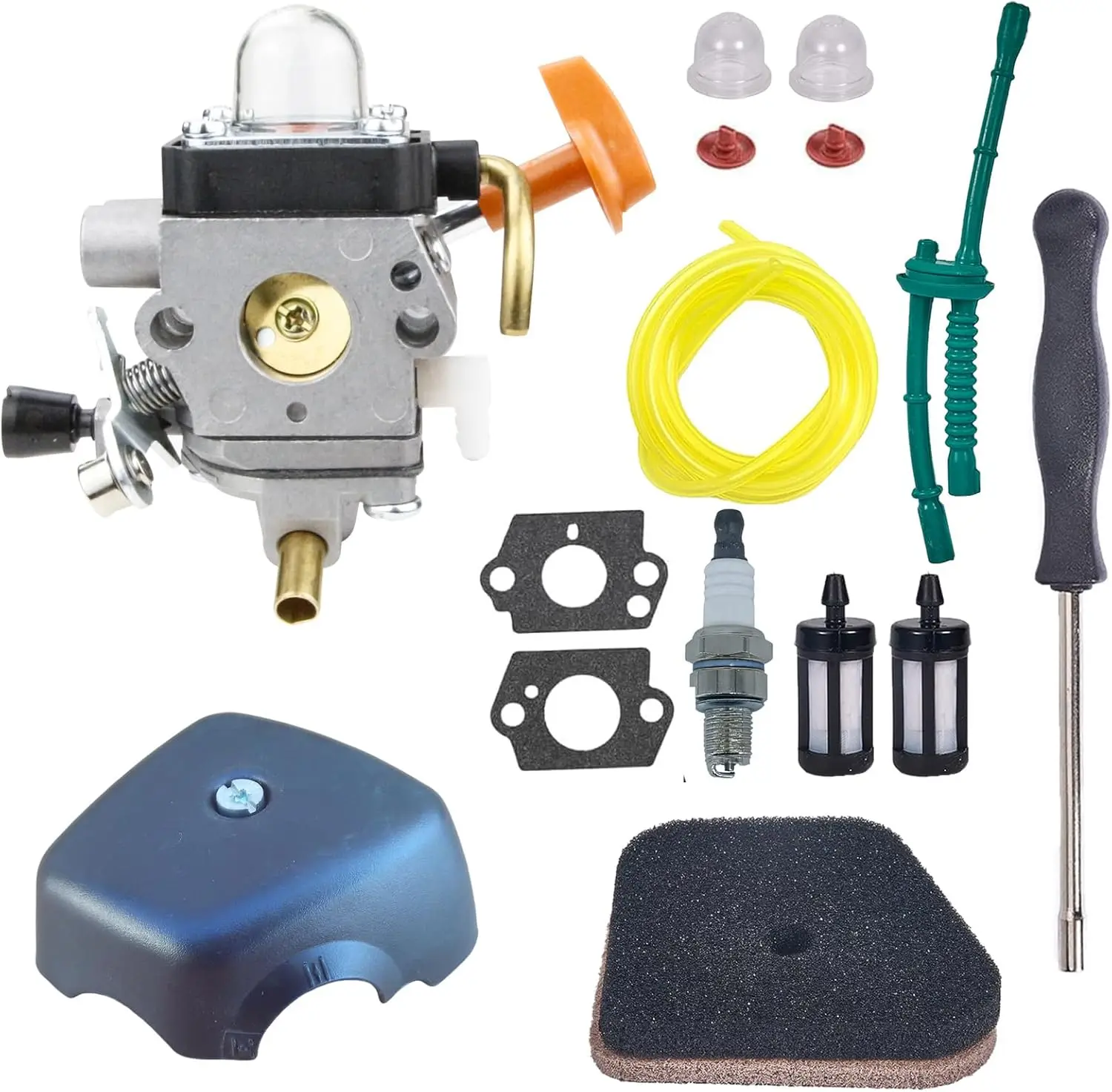 FS90R Carburetor Fits Stihl FS110R FS130R FS100 KM130R FS130 FS90 KM90 Trimmer Weed Eater C1Q-S174 with Air Filter Cover Kit