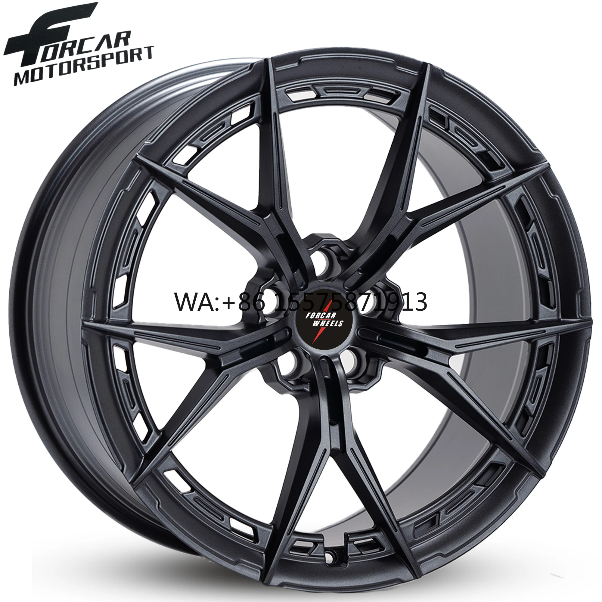 

Gloss Black Monoblock Custom Lightweight High-Tech 16 17 18 19 20 21 22 23 24 Inch Forcar Motorsport Alloy Forged Wheels Rims
