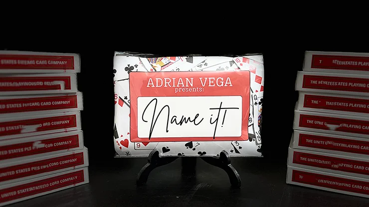 

NAME IT! By Adrian Vega Card Magic and Trick Decks Beginner Magician Close Up Performer Magic Props Street Magic Tricks Gimmick