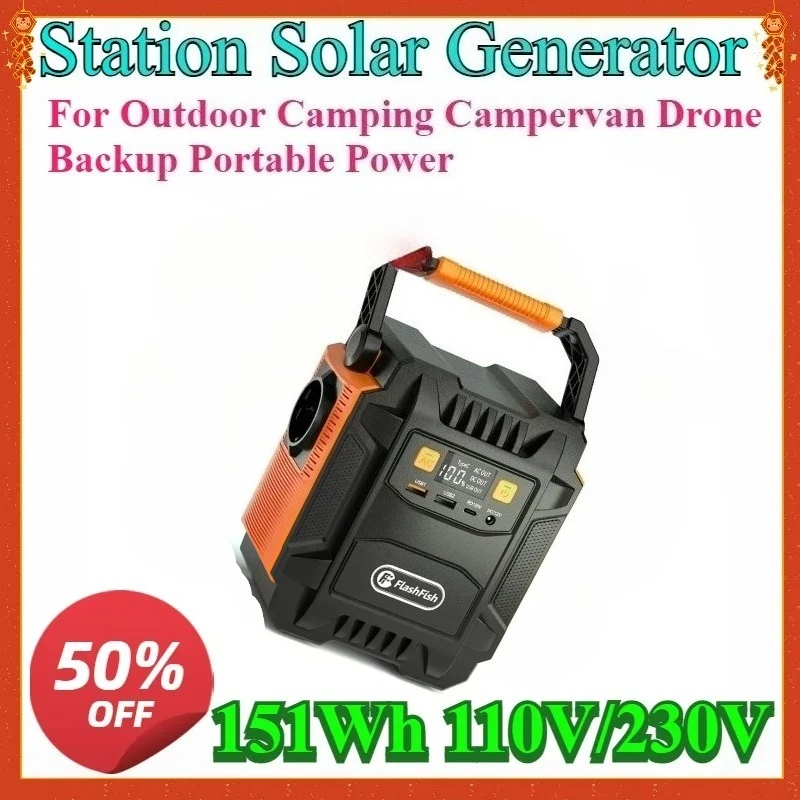 

110V/230V AC Energy Storage Supply 151Wh E200 Station Solar Generator for Outdoor Camping Campervan Drone Backup Portable Power