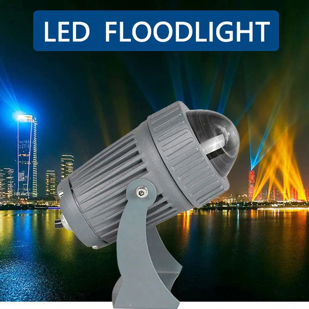 Reflector LED cuadrado para exteriores, foco impermeable IP67 de 220V y 10W, con ángulo de haz estrecho, para paisaje, Calle y jardín