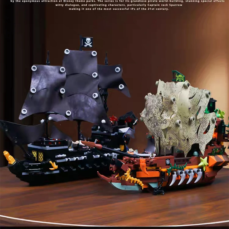 Creativo MOC Barca da pirata Nave Building Blocks Mattoni da città con set di figure Giocattoli da costruzione per bambini Ragazzi regalo