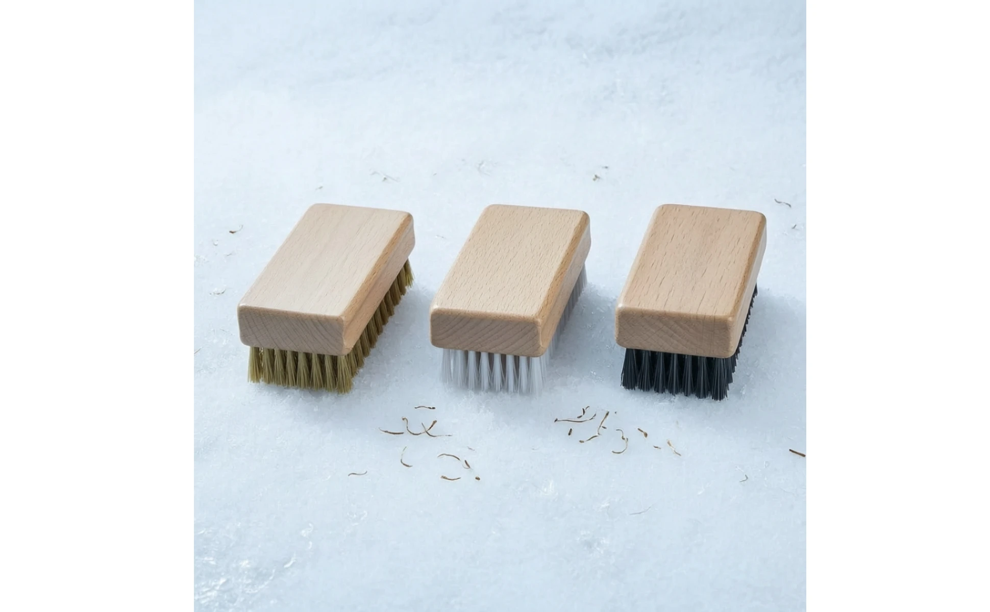 3 Pieces Ski Board Waxing Brush Mixed-Bristle Ski Brush with Brass Bristles Sports Equipment Wooden Versatile for Skiers