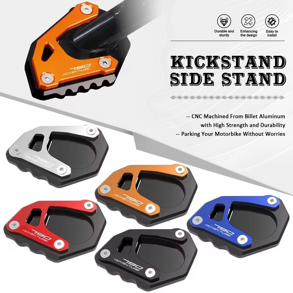 

For 790Adventure S LC 2019 2020 2021 790 Adv Motorcycle Kickstand Extender Foot Side Extension Pad Support Plate Enlarged Base