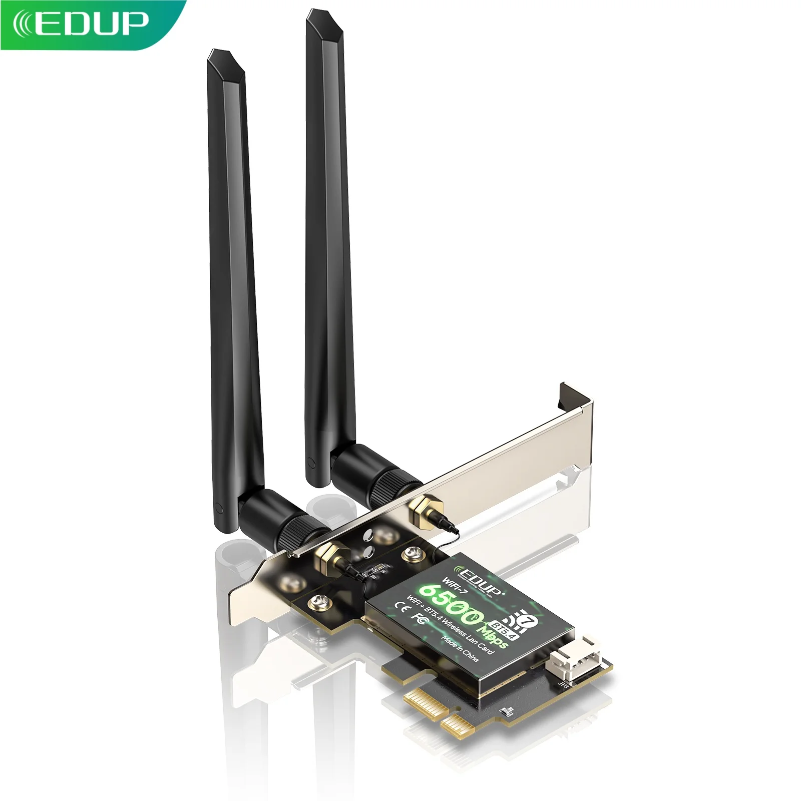 EDUP BE9726 PCIe WiFi7 Network Card  for Linux Wins Tri Band 6GHz 5GHz 2.4GHz Bluetooth5.4 OFDMA High Speed Low Latency Adapter