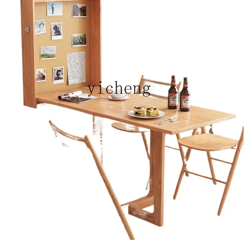 

XL folding dining table hanging on the wall Small apartment bar counter Multifunctional advanced invisible telescopic