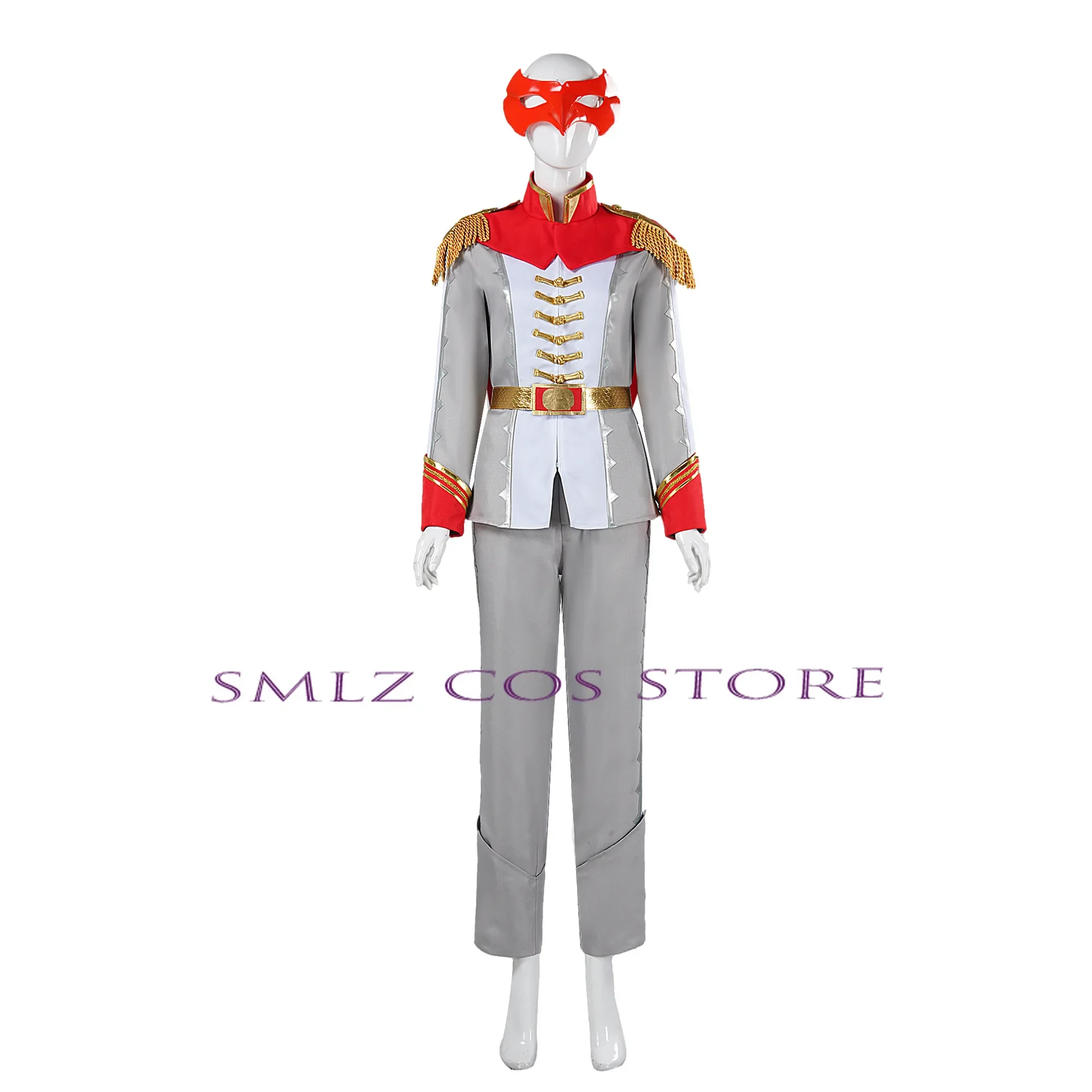 Anime P5 Crow Akechi Goro Cosplay Phantom Thieves of Hearts Goro Akechi Prince Ver Uniform Mask Halloween Party Outfit for Men