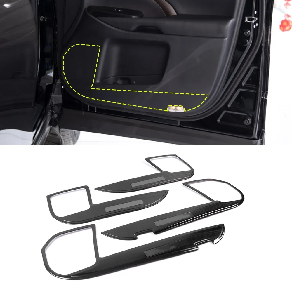 

For Toyota Highlander XU50 2014-2019 Car Accessory Stainless Steel Inner Door Anti-kick Pad Cover Trim Frame Decoration Molding