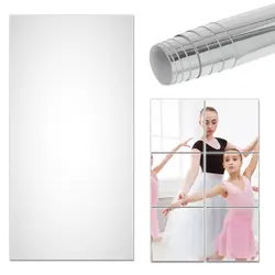 Self Adhesive Mirror Wall Stickers Flexible Mirrors Decals Cuttable PET Non Glass DIY Art Mirror Stickers for Home Room Decor