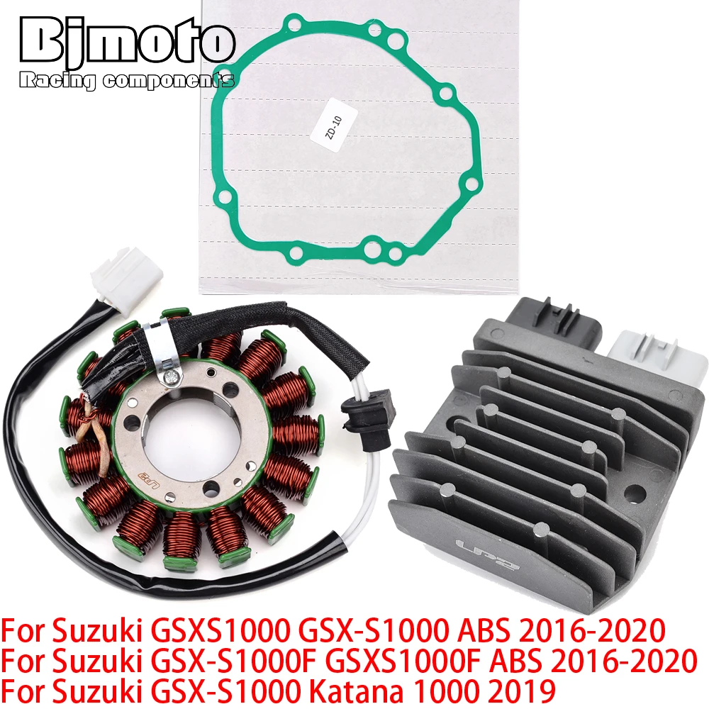 

GSXS1000 2020 Engine Stator Coil+Voltage Regulator rectifier For Suzuki GSXS1000 GSX-S1000 Katana 1000 GSXS1000F ABS with Gasket