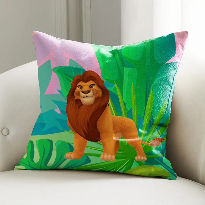 

Disney Lion King Simba Pillow Case Soft Cushion Cover for Sofa Bedroom Kids Room Cartoon Decorative Throw Pillowcase
