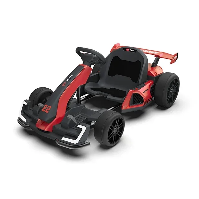 Electric Racing Go Karting Cars, Double Driving Big Power Pedal, Electric Drift Go Karts for Kids ， 24V, 5Ah Battery, 300W