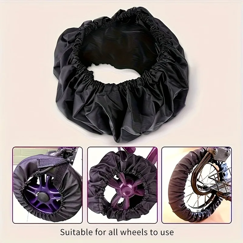 

4 шт., чехол на колесо детской коляски, пылезащитный чехол для инвалидной коляски, защита для шин, детская коляска, колесо для коляски, антигрязный чехол, аксессуары S/L