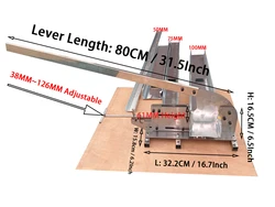 Hose Cutter Adjustable 38-126mm Lever Type Keel Knife Set Tool Stainless Steel Iron Shear Lever Saves Effort Ceiling Cutter