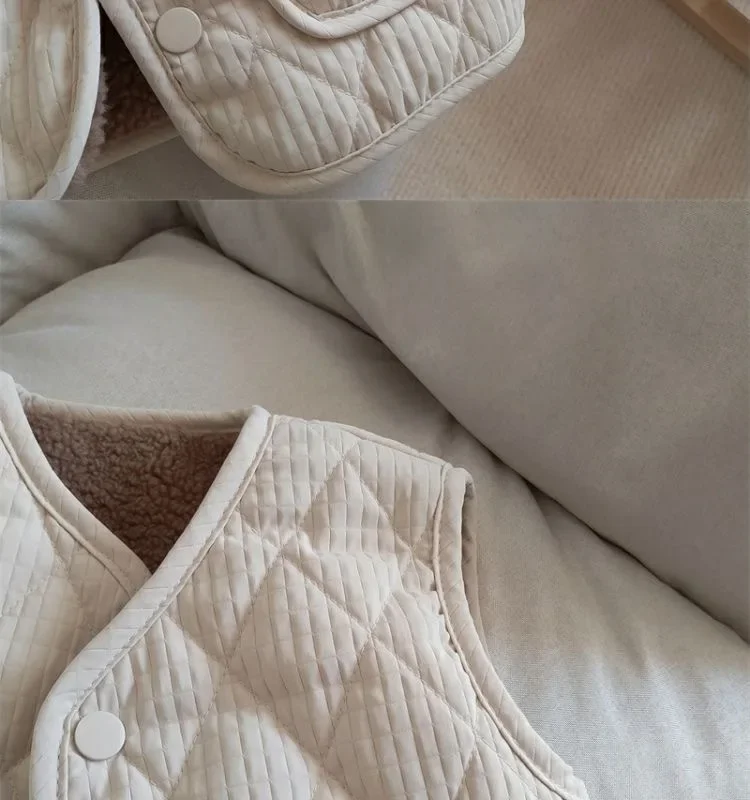 Neue Kinder-Herbst-Winter-Fleece-Weste, Wendeweste für Mädchen und Jungen, Leichte Ärmellose Kinderweste zum Schichten, Trendige Schul- und Freizeitweste – Detail 19