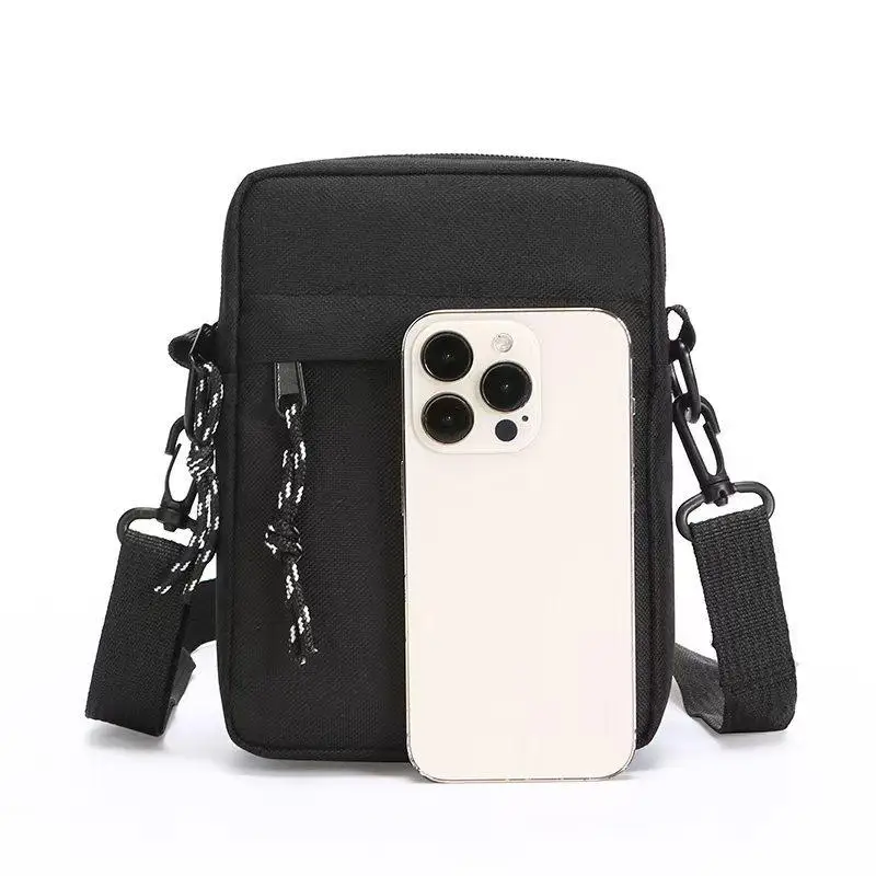 Einfache, lässige Mini-Umhängetasche für Herren, kleine Nylon-Schultertasche für Männer, Oxford-Messenger-Handytasche, Brusttasche für den Ehemann. – Detail 4