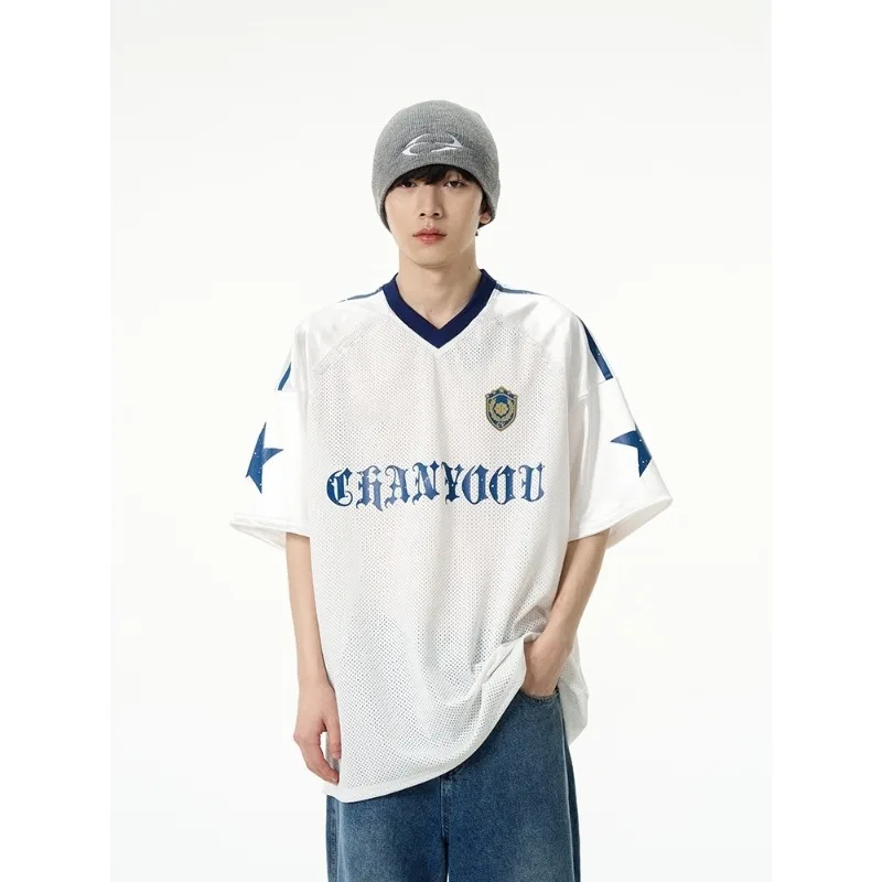 

2025 Summer New Men's and Women's 3D Printed Short Sleeved T-shirt American Retro Fashion Street Casual Loose Quick Drying Top