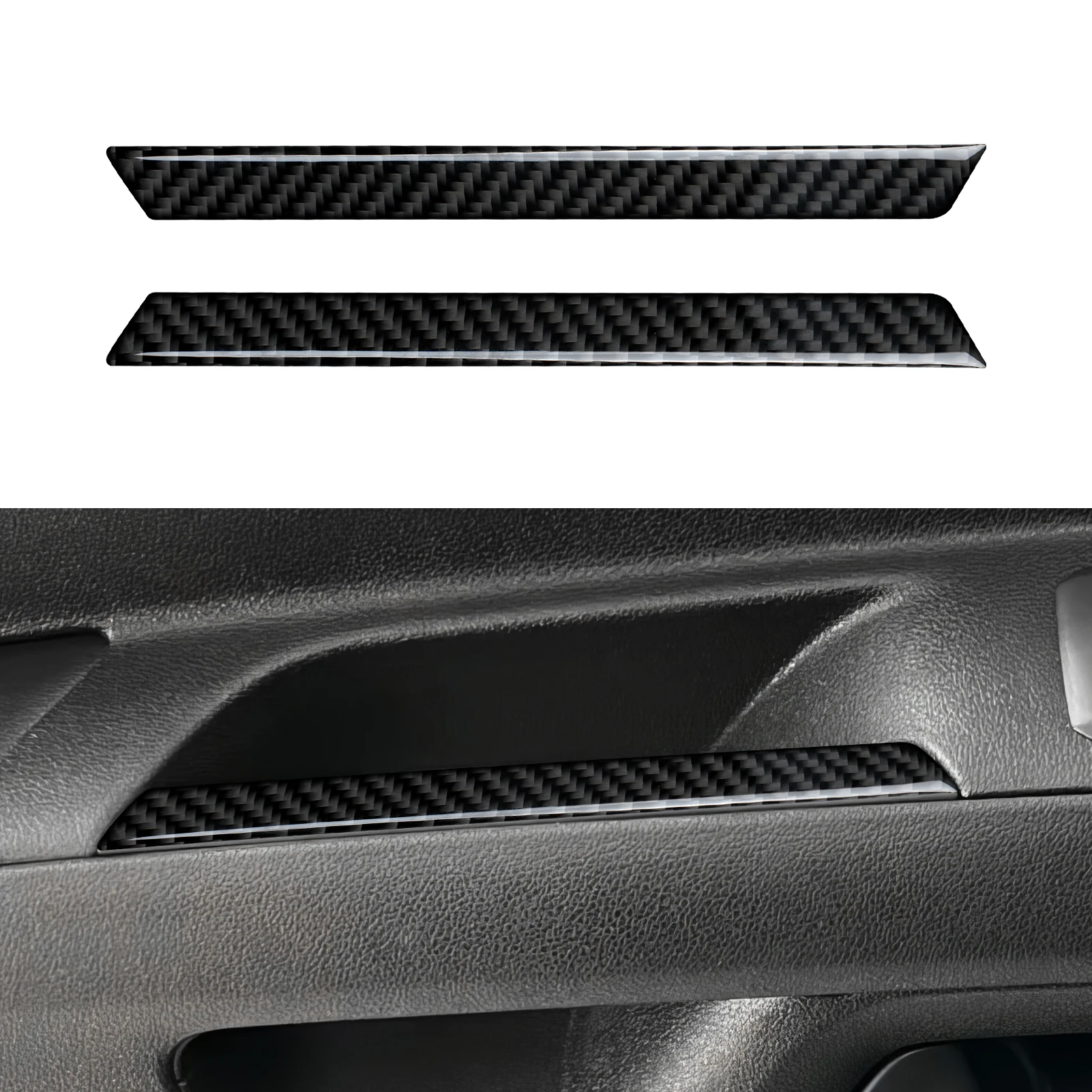 Kohlefaser-Innenaufkleber. Dekorative Autotürleisten. Für Opel Combo E / Vauxhall Combo Für Toyota ProAce City Zubehör. – Detail 1