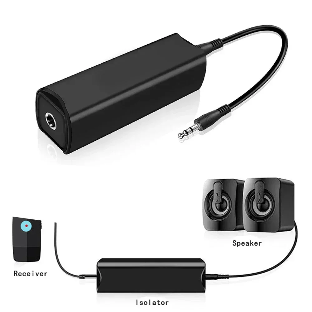 Isolatore del filtro del rumore del loop di terra audio Suono chiaro Stereo domestico Audio per auto Isolatore di terra comune Aux Anti-inceppamento